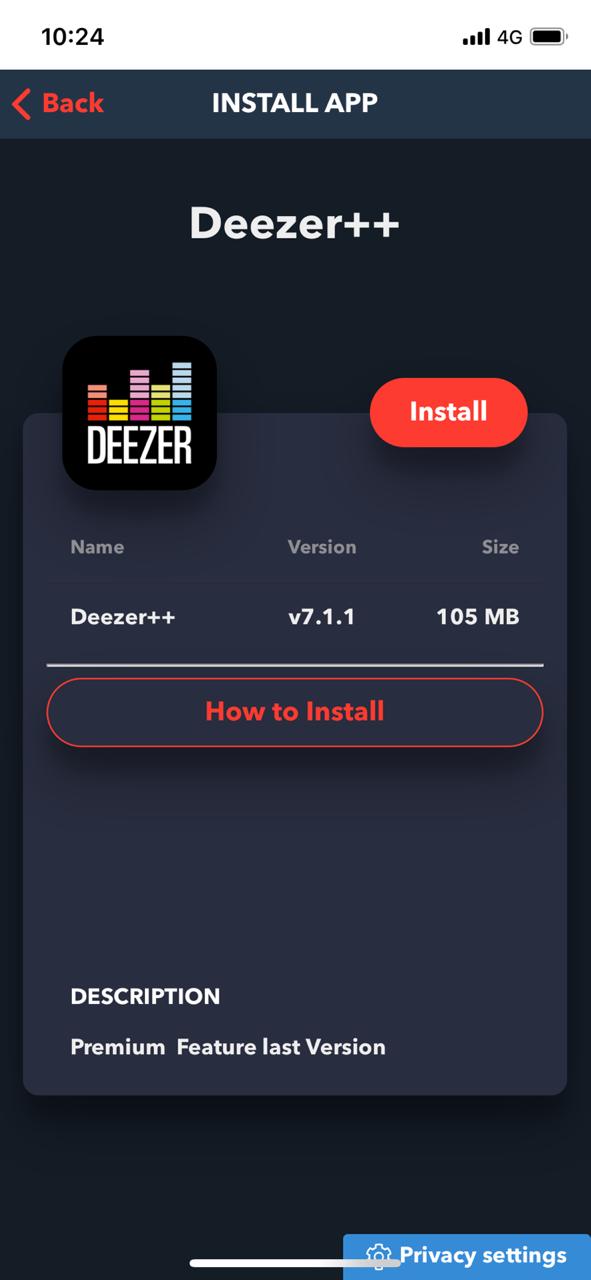 Deezer free ios app