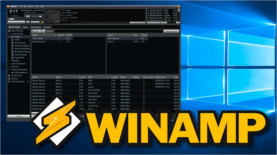 Winamp broadcast plugin